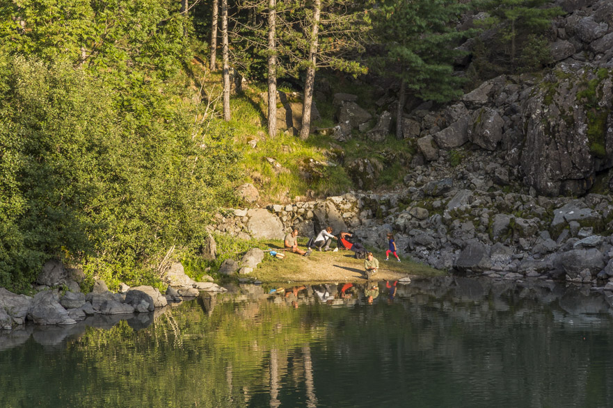 Pause in einer Kehre – der Passo del Tomerlo verlangt Respekt