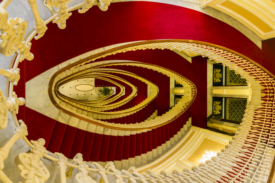 Palazzo-Fassaden und Trompe-l'oeil-Fresken