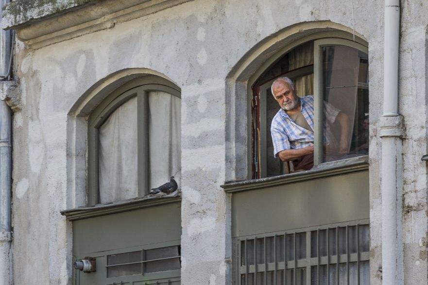Blick von Fourvière über die Stadt – Vieux Lyon, die Halbinsel, der neuere Teil
