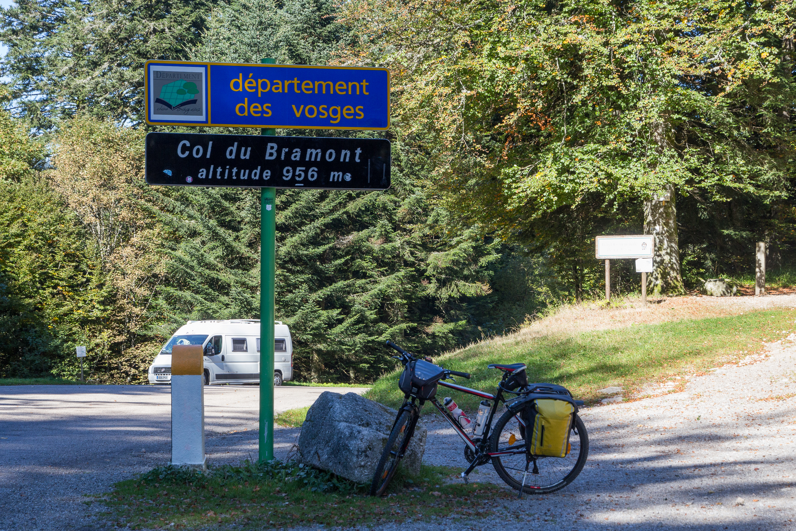 Col du Bramont, 956 m – hier beginnt das Département des Vosges